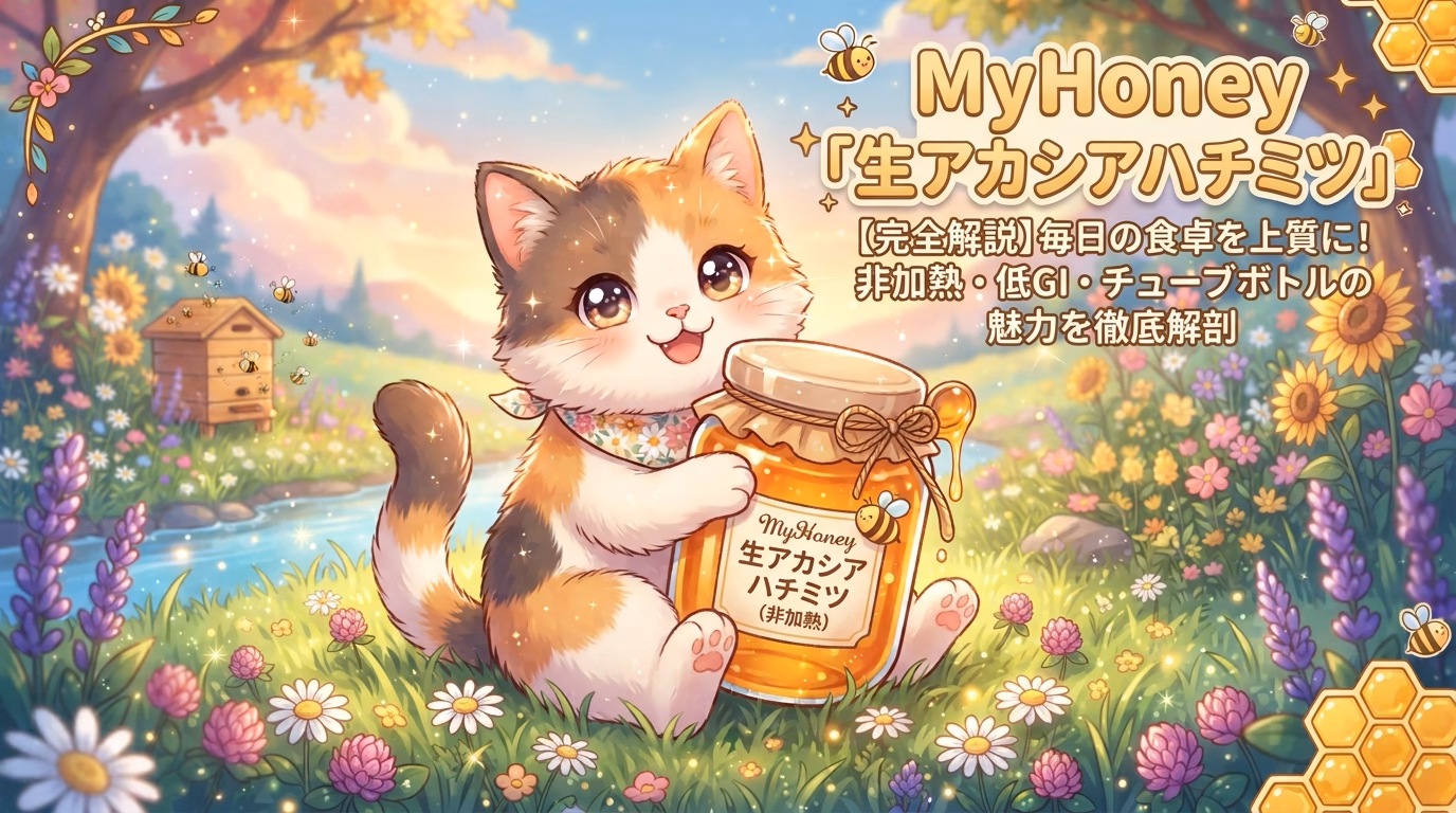 【完全解説】MyHoney「生アカシアハチミツ」で毎日の食卓を上質に！非加熱・低GI・チューブボトルの魅力を徹底解剖