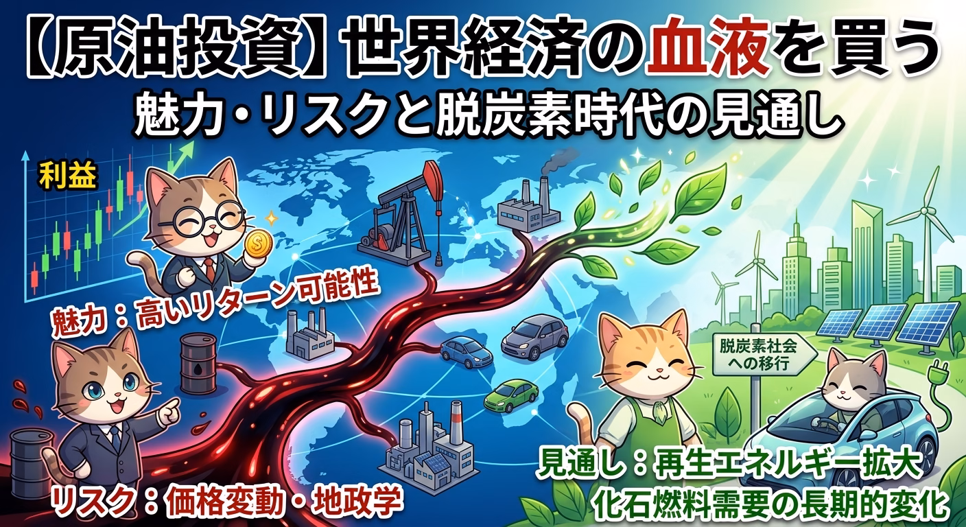 【原油投資】世界経済の血液を買う｜魅力・リスクと脱炭素時代の見通し