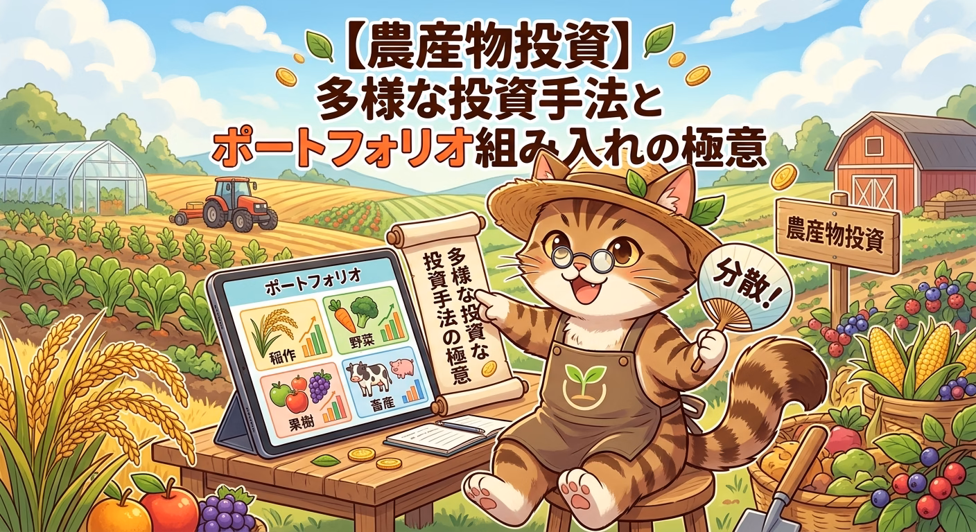 【農産物投資】多様な投資手法とポートフォリオ組み入れの極意