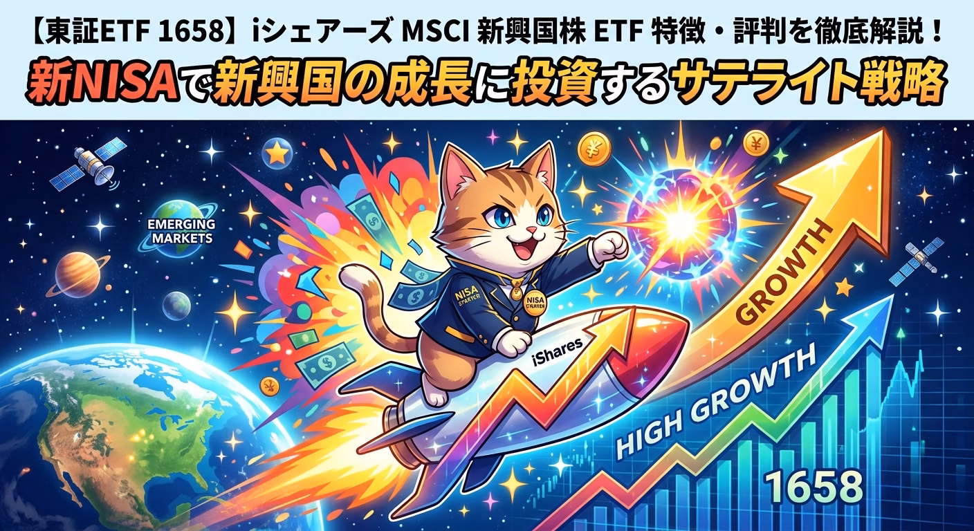 【東証ETF 1658】iシェアーズ MSCI 新興国株 ETFの特徴・評判を徹底解説！新NISAで新興国の成長に投資するサテライト戦略