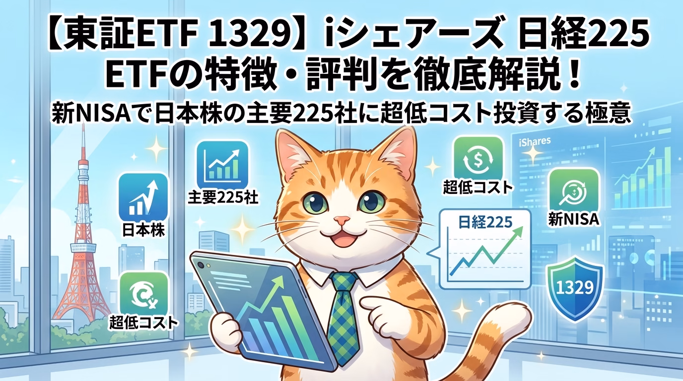 【東証ETF 1329】iシェアーズ 日経225 ETFの特徴・評判を徹底解説！新NISAで日本株の主要225社に超低コスト投資する極意