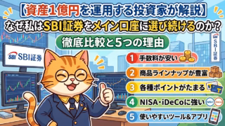 【資産1億円を運用する投資家が解説】なぜ私はSBI証券をメイン口座に選び続けるのか？徹底比較と5つの理由
