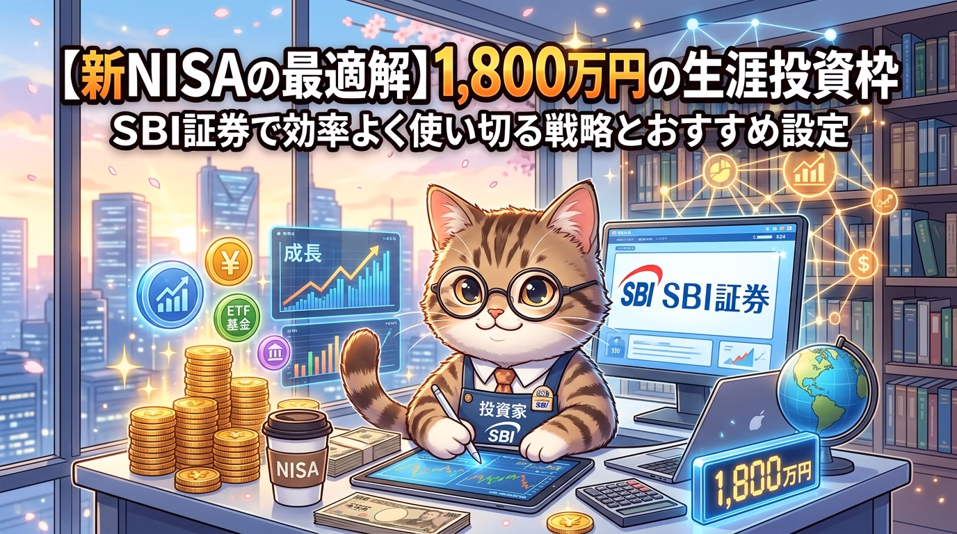【新NISAの最適解】1,800万円の生涯投資枠をSBI証券で効率よく使い切る戦略とおすすめ設定