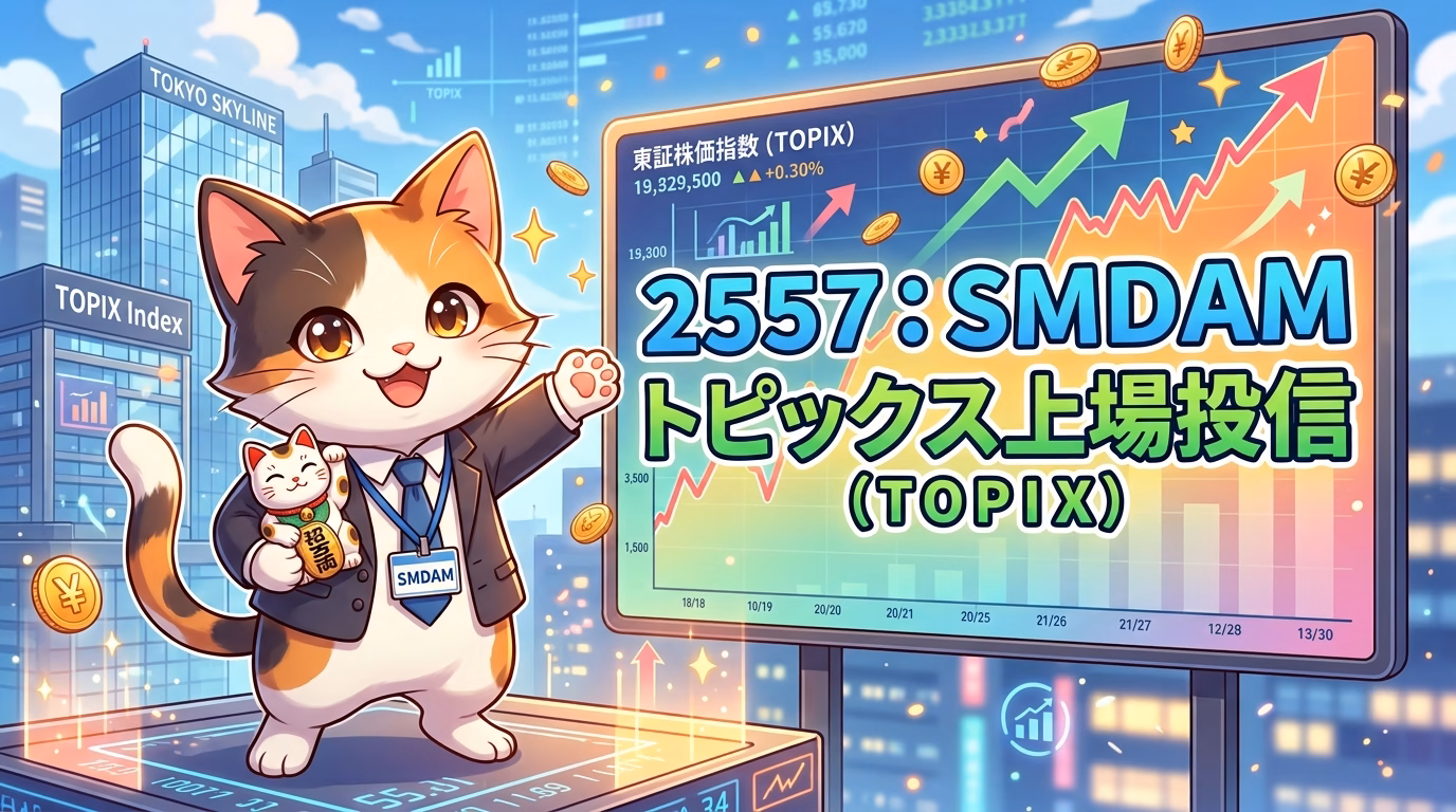 【東証ETF】2557：ＳＭＤＡＭ トピックス上場投信を徹底解説！日本株のコア資産を構築する