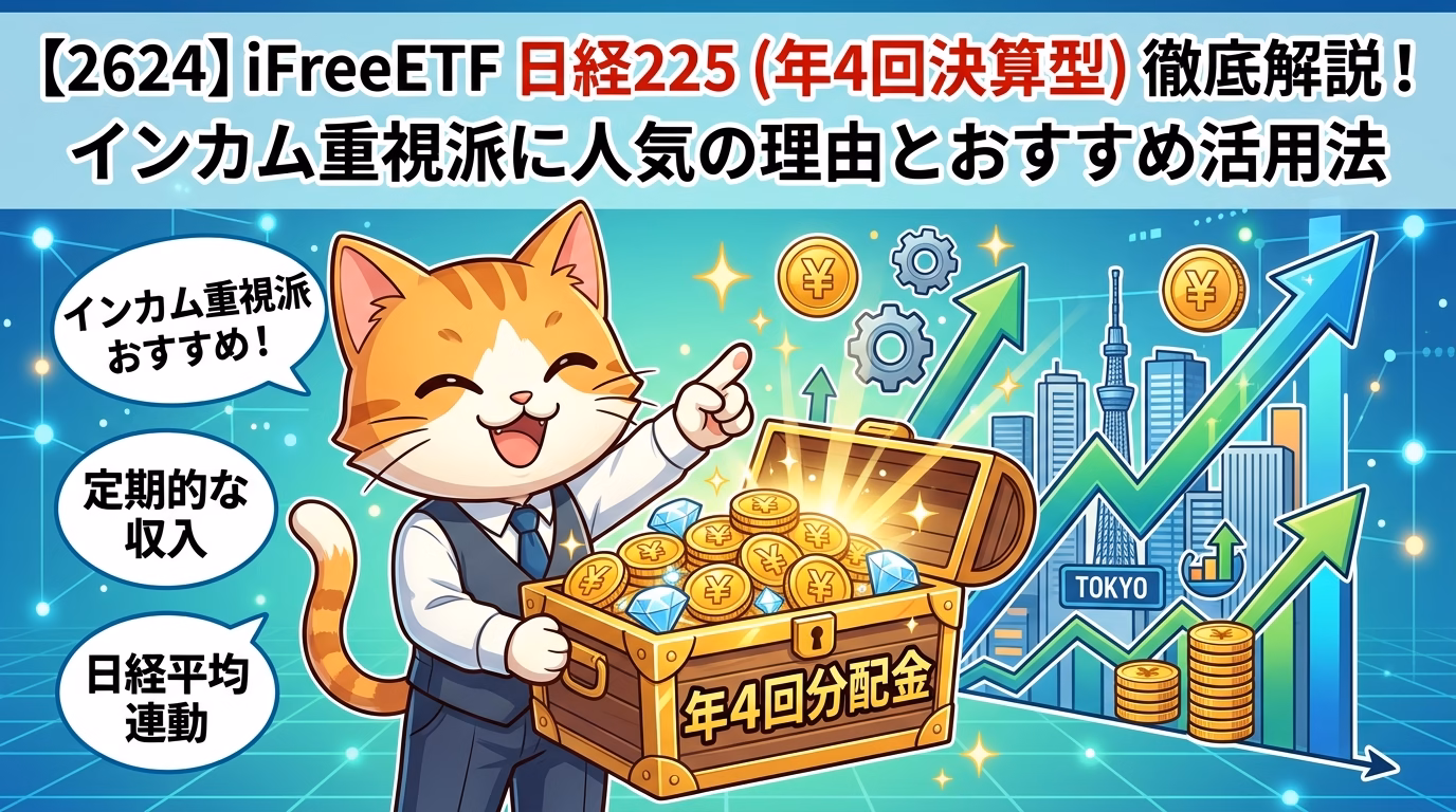 【2624】iFreeETF 日経225（年4回決算型）徹底解説！インカム重視派に人気の理由とおすすめ活用法