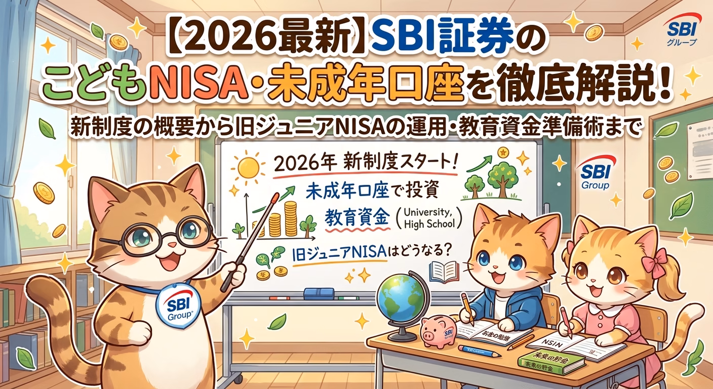【2026最新】SBI証券のこどもNISA・未成年口座を徹底解説！新制度の概要から旧ジュニアNISAの運用・教育資金準備術まで